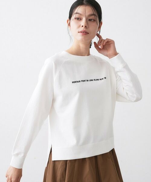 Dessin / デッサン カットソー | 【洗える】ラグラン切り替えミニロゴカットソー | 詳細1