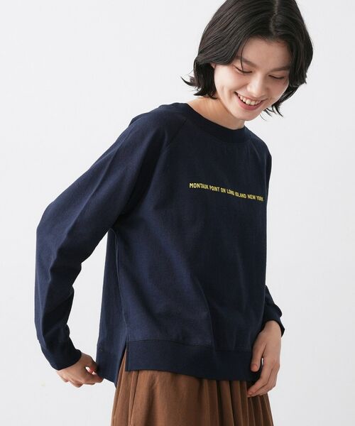 Dessin / デッサン カットソー | 【洗える】ラグラン切り替えミニロゴカットソー | 詳細10