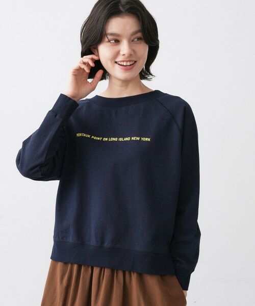 Dessin / デッサン カットソー | 【洗える】ラグラン切り替えミニロゴカットソー | 詳細9