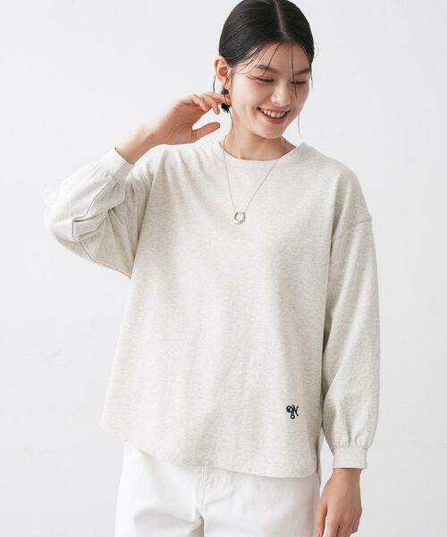 Dessin / デッサン カットソー | 【360度可愛い・洗える】バックヘンリーカットソー（ライトベージュ(051)）