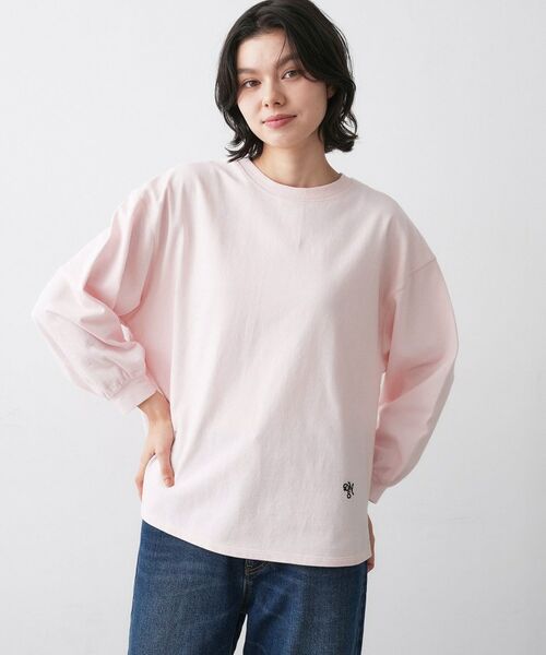 Dessin / デッサン カットソー | 【360度可愛い・洗える】バックヘンリーカットソー（ライトピンク(070)）