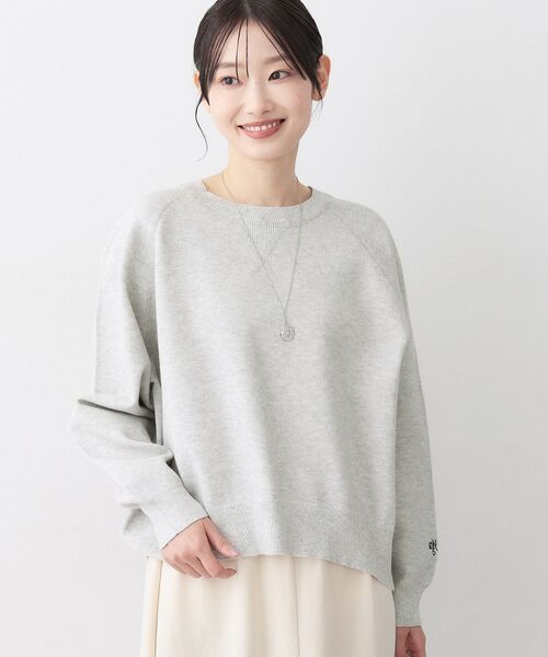 Dessin / デッサン ニット・セーター | 【洗える】スウェットライクニット（ライトグレー(011)）