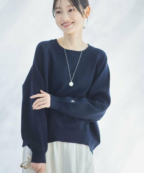 Dessin / デッサン ニット・セーター | 【洗える】スウェットライクニット（ネイビー(094)）