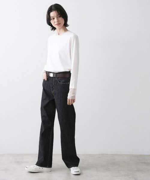 Dessin / デッサン カットソー | チュールボーダーロングTシャツ | 詳細3