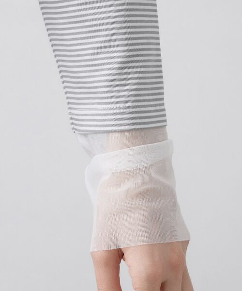 Dessin / デッサン カットソー | チュールボーダーロングTシャツ | 詳細8