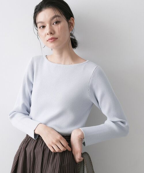 Dessin / デッサン ニット・セーター | リブニット(サックスブルー(090))