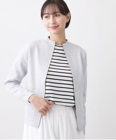 【洗える】ニットジップブルゾン