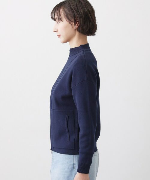 Dessin / デッサン レザーブルゾン・ジャケット | 【洗える】ニットジップブルゾン | 詳細10