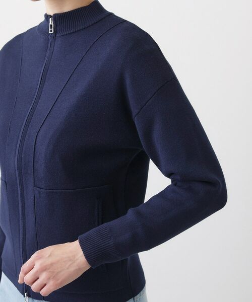 Dessin / デッサン レザーブルゾン・ジャケット | 【洗える】ニットジップブルゾン | 詳細13