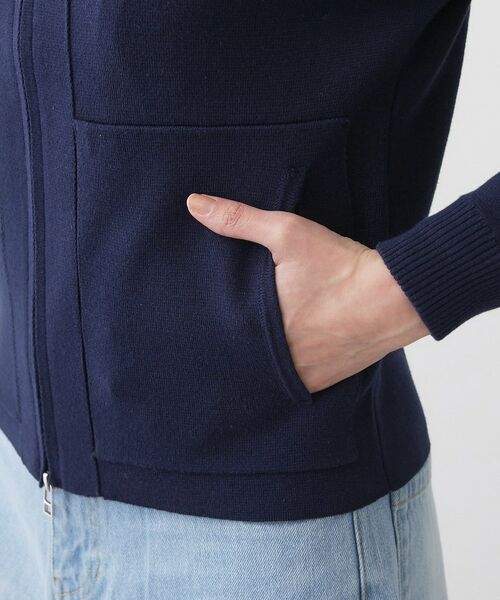 Dessin / デッサン レザーブルゾン・ジャケット | 【洗える】ニットジップブルゾン | 詳細14