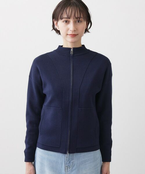 Dessin / デッサン レザーブルゾン・ジャケット | 【洗える】ニットジップブルゾン | 詳細9
