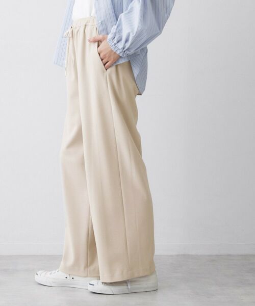 Dessin / デッサン パンツ | 【帯電防止/洗える】ストレッチツイルワイドパンツ | 詳細6