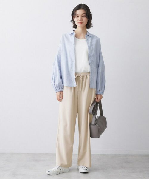 Dessin / デッサン パンツ | 【帯電防止/洗える】ストレッチツイルワイドパンツ | 詳細7