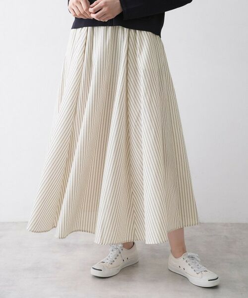 Dessin / デッサン ロング・マキシ丈スカート | TCストライプフレアスカート | 詳細1