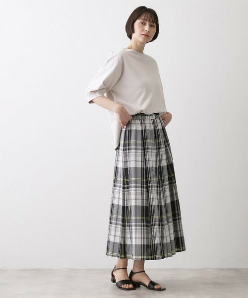 Dessin / デッサン ロング・マキシ丈スカート | 【ウエストゴム/洗える】映えチェック柄スカート | 詳細22