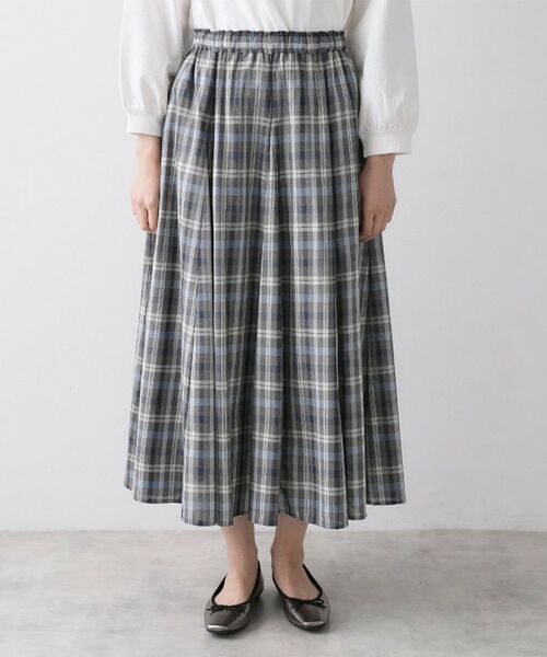 Dessin / デッサン ロング・マキシ丈スカート | 【ウエストゴム/洗える】映えチェック柄スカート | 詳細28