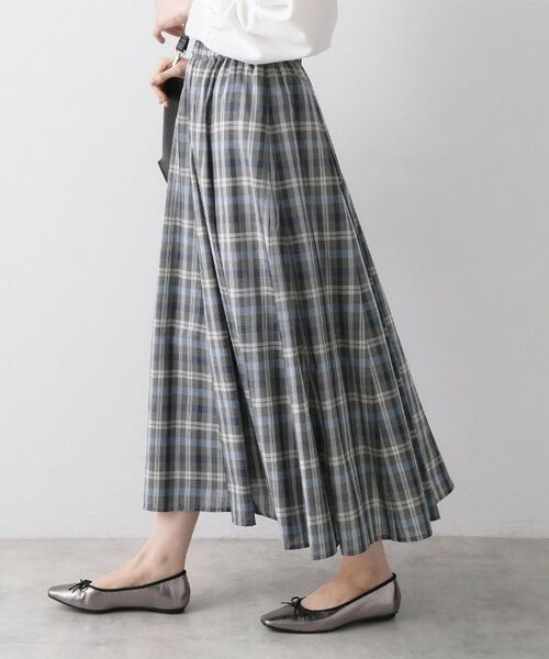 Dessin / デッサン ロング・マキシ丈スカート | 映えチェックスカート(チャコールグレー(214))