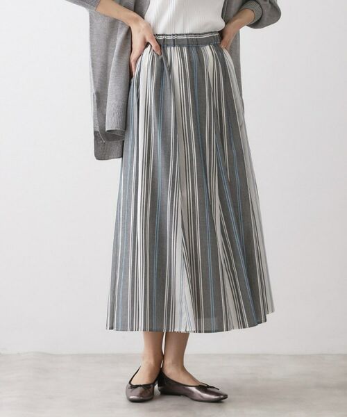 Dessin / デッサン ロング・マキシ丈スカート | 【ウエストゴム/洗える】映えチェック柄スカート（ホワイト(301)）