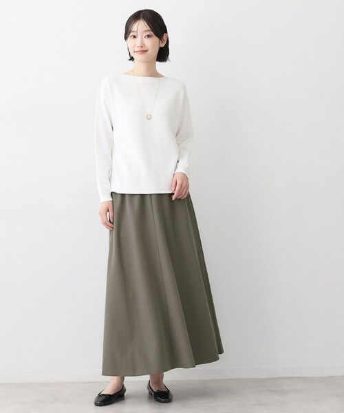 Dessin / デッサン ロング・マキシ丈スカート | 【ウエストゴム/洗える】フィブリルソフトAラインスカート | 詳細7