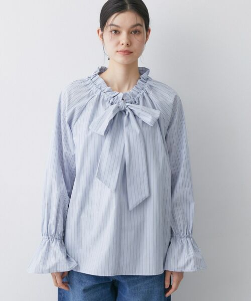 Dessin / デッサン シャツ・ブラウス | 【洗える】フリルボウタイストライプブラウス | 詳細13
