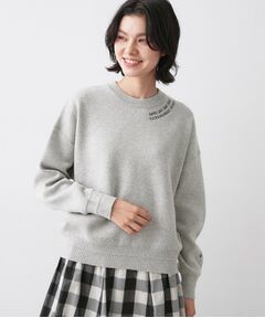 Dessin / デッサン ニット・セーター | 【ユニセックス/洗える】ロゴ刺繍入りコットンジャカード