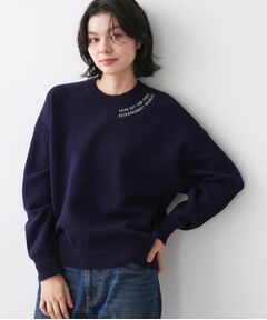 Dessin / デッサン ニット・セーター | 【ユニセックス/洗える】ロゴ刺繍入りコットンジャカード