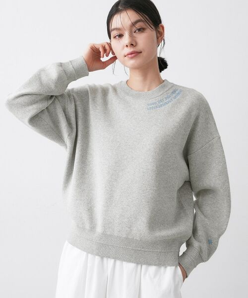 Dessin / デッサン ニット・セーター | 【ユニセックス/洗える】ロゴ刺繍入りコットンジャカード | 詳細10