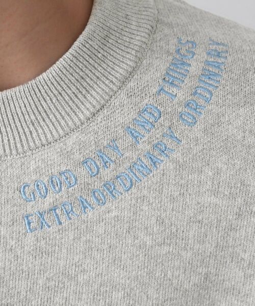 Dessin / デッサン ニット・セーター | 【ユニセックス/洗える】ロゴ刺繍入りコットンジャカード | 詳細12