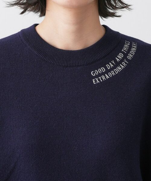 Dessin / デッサン ニット・セーター | 【ユニセックス/洗える】ロゴ刺繍入りコットンジャカード | 詳細16