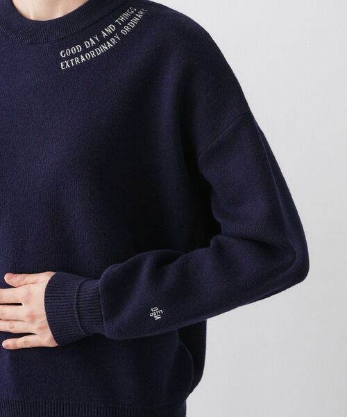 Dessin / デッサン ニット・セーター | 【ユニセックス/洗える】ロゴ刺繍入りコットンジャカード | 詳細17