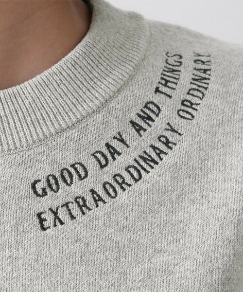 Dessin / デッサン ニット・セーター | 【ユニセックス/洗える】ロゴ刺繍入りコットンジャカード | 詳細4