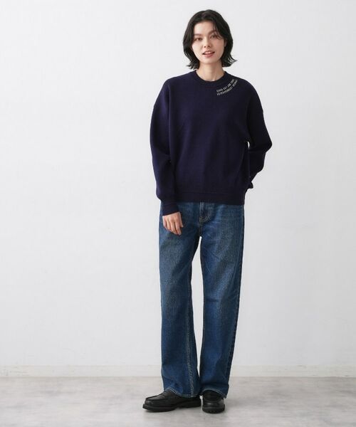 Dessin / デッサン ニット・セーター | 【ユニセックス/洗える】ロゴ刺繍入りコットンジャカード | 詳細7