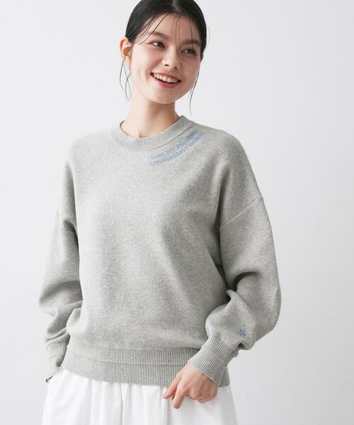 Dessin / デッサン ニット・セーター | 【ユニセックス/洗える】ロゴ刺繍入りコットンジャカード | 詳細9