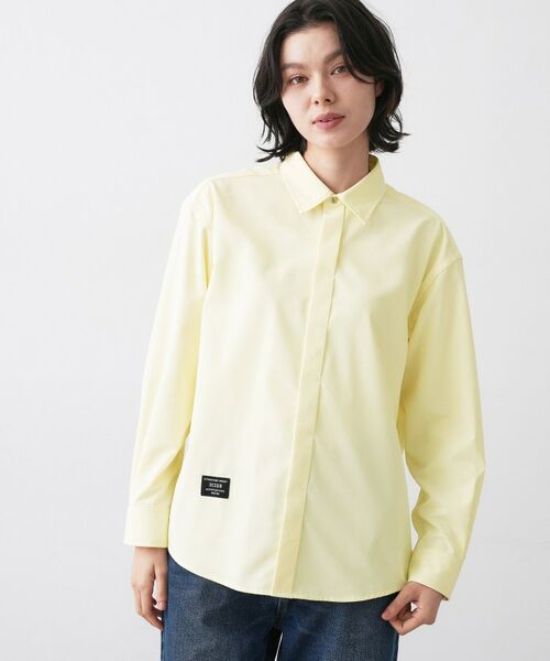 Dessin / デッサン シャツ・ブラウス | 【ユニセックス/撥水】コットンライクカラーシャツ（ライトイエロー(030)）
