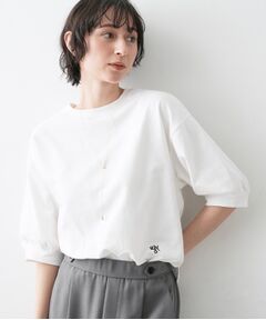 Dessin / デッサン カットソー | 【360度可愛い・洗える】バックヘンリーカットソー5分袖