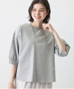 Dessin / デッサン カットソー | 【新色追加/360度可愛い】バックヘンリーカットソー5分袖