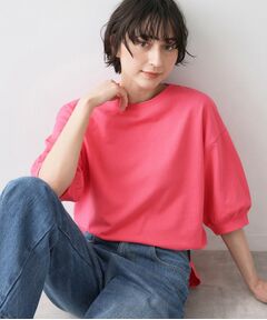 Dessin / デッサン カットソー | 【360度可愛い・洗える】バックヘンリーカットソー5分袖