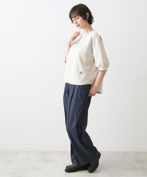 Dessin / デッサン カットソー | 【360度可愛い・洗える】バックヘンリーカットソー5分袖 | 詳細11