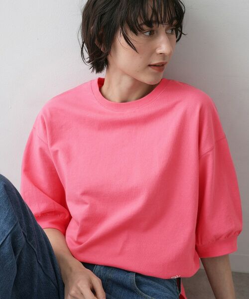 Dessin / デッサン カットソー | 【360度可愛い・洗える】バックヘンリーカットソー5分袖 | 詳細14