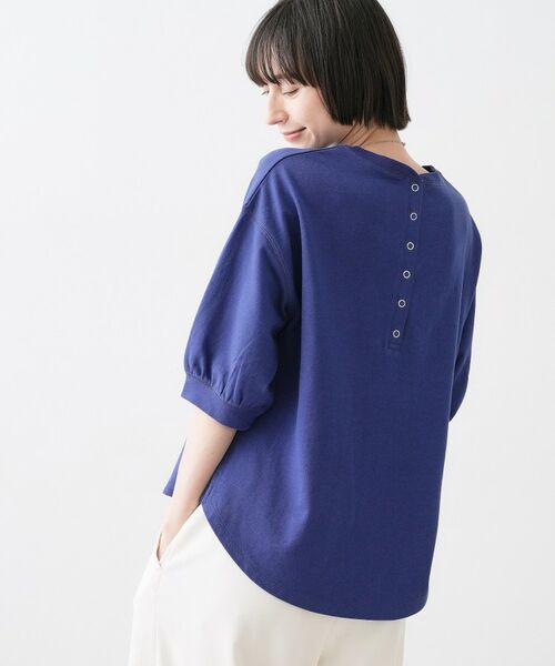 Dessin / デッサン カットソー | 【360度可愛い・洗える】バックヘンリーカットソー5分袖 | 詳細18