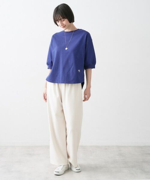 Dessin / デッサン カットソー | 【360度可愛い・洗える】バックヘンリーカットソー5分袖 | 詳細19