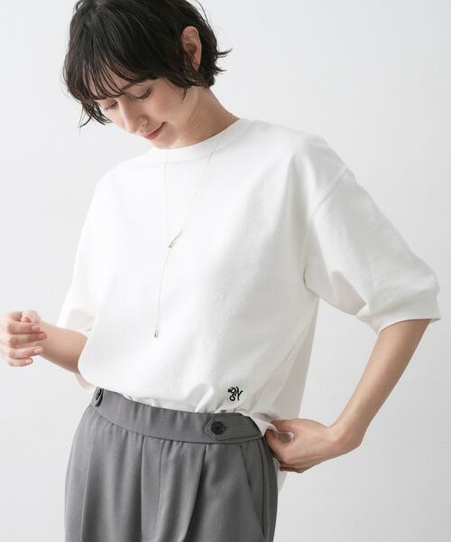 Dessin / デッサン カットソー | 【360度可愛い・洗える】バックヘンリーカットソー5分袖 | 詳細2