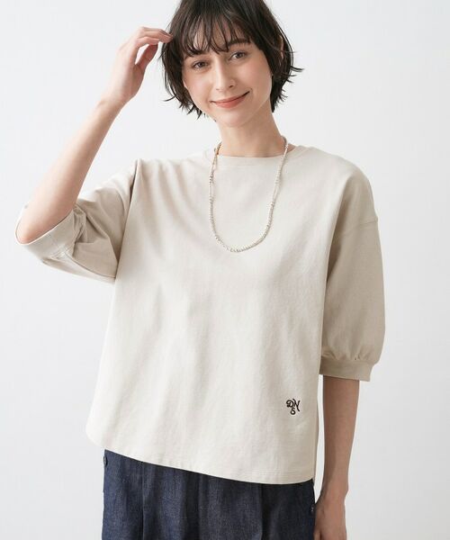 Dessin / デッサン カットソー | 【360度可愛い・洗える】バックヘンリーカットソー5分袖 | 詳細9