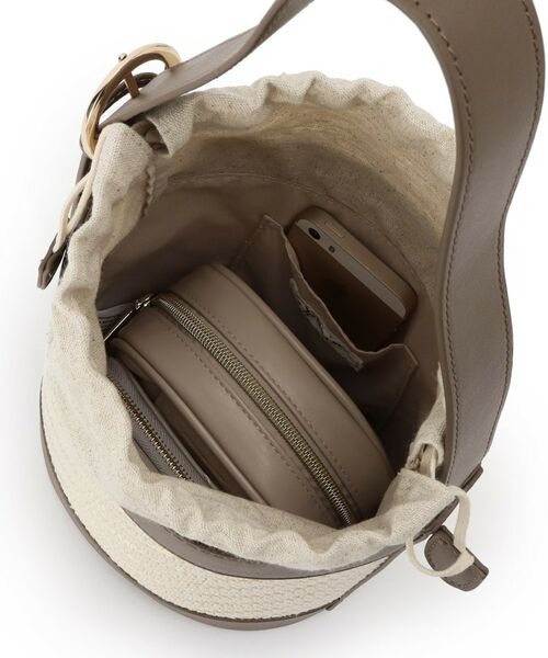 Dessin / デッサン ショルダーバッグ | ストライプ柄バッグコンビバケツショルダー | 詳細12