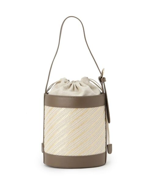 Dessin / デッサン ショルダーバッグ | ストライプ柄バッグコンビバケツショルダー | 詳細8