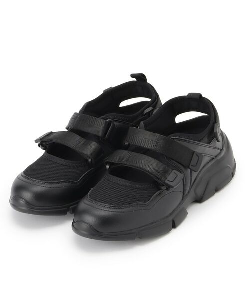 Dessin / デッサン サンダル | ダブルストラップスニーカーサンダル（ブラック(019)）