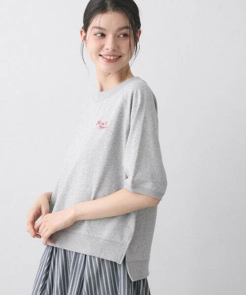 Dessin / デッサン カットソー | ミニ裏毛刺繍ロゴプルオーバー | 詳細5