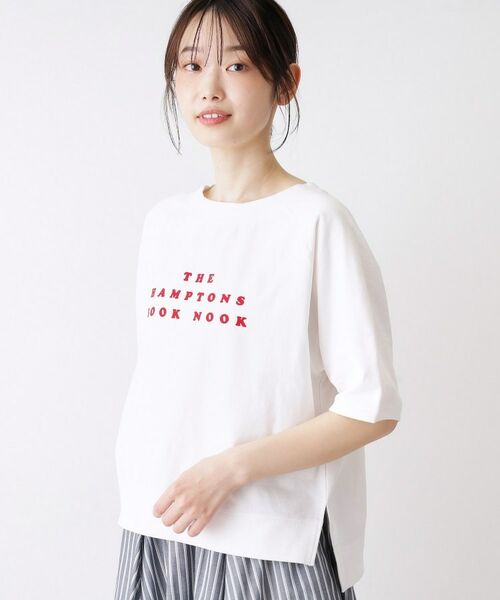 Dessin / デッサン カットソー | フロッキーロゴ 裏毛プルオーバー（ホワイト(002)）