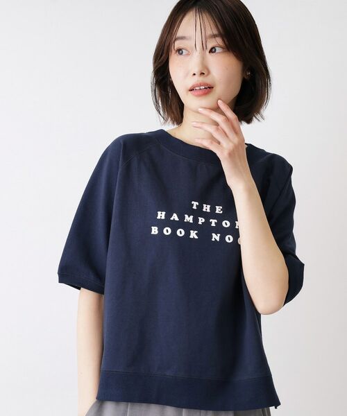 Dessin / デッサン カットソー | フロッキーロゴ 裏毛プルオーバー（ネイビー(094)）