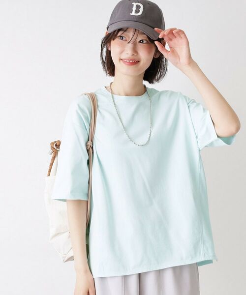 Dessin / デッサン Tシャツ | 【UVカット】【接触冷感】プレーティングTシャツ（サックスブルー(090)）